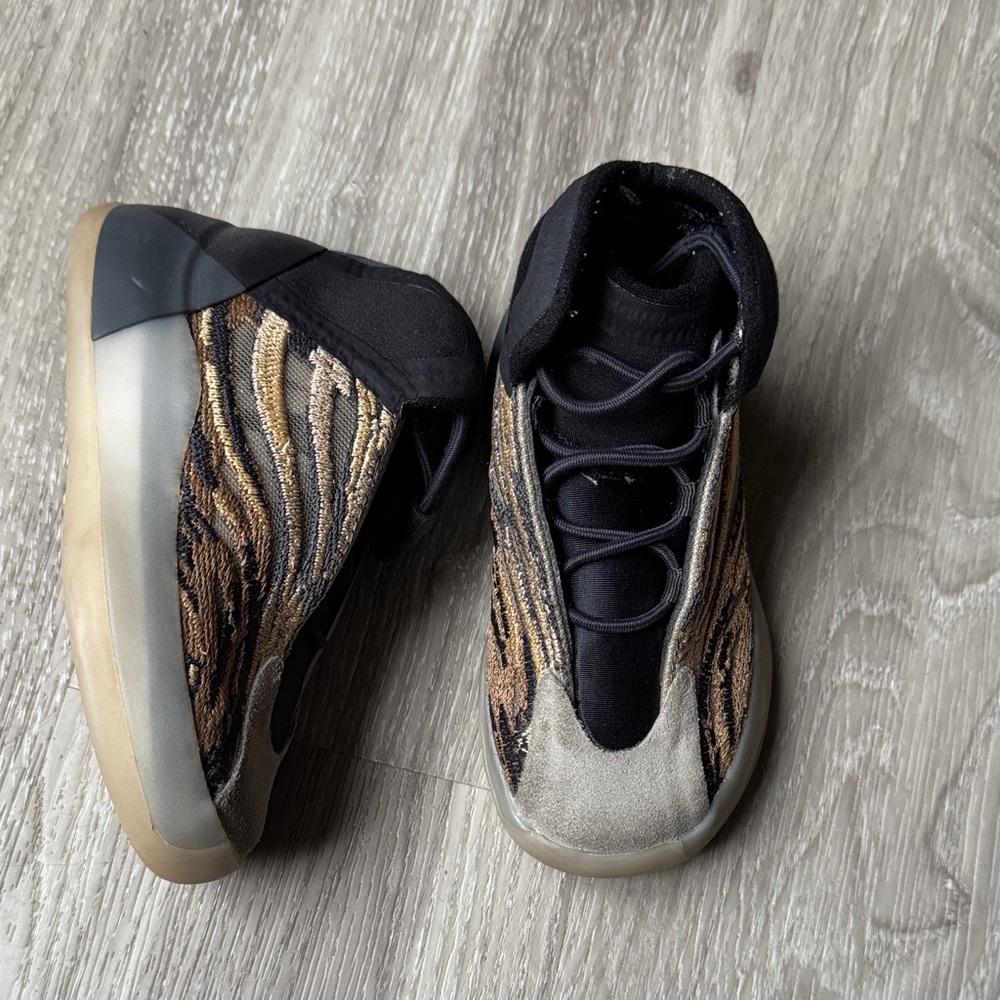 Yeezy Kids Black and Brown Sneakers